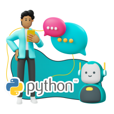 Умный чат-бот на Python - КИБЕРшкола программирования для детей, компьютерные курсы для школьников, начинающих и подростков - KIBERone г. Екатеринбург